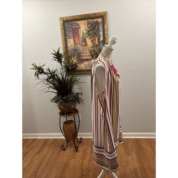 Apt.9 Women's Size XL Sleeveless Striped Tie Back Shift Dress High Neck Pullover - Picture 3 of 11